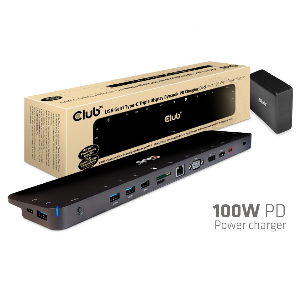 Docking Station - Club3D USB-C 100W ChargingDock