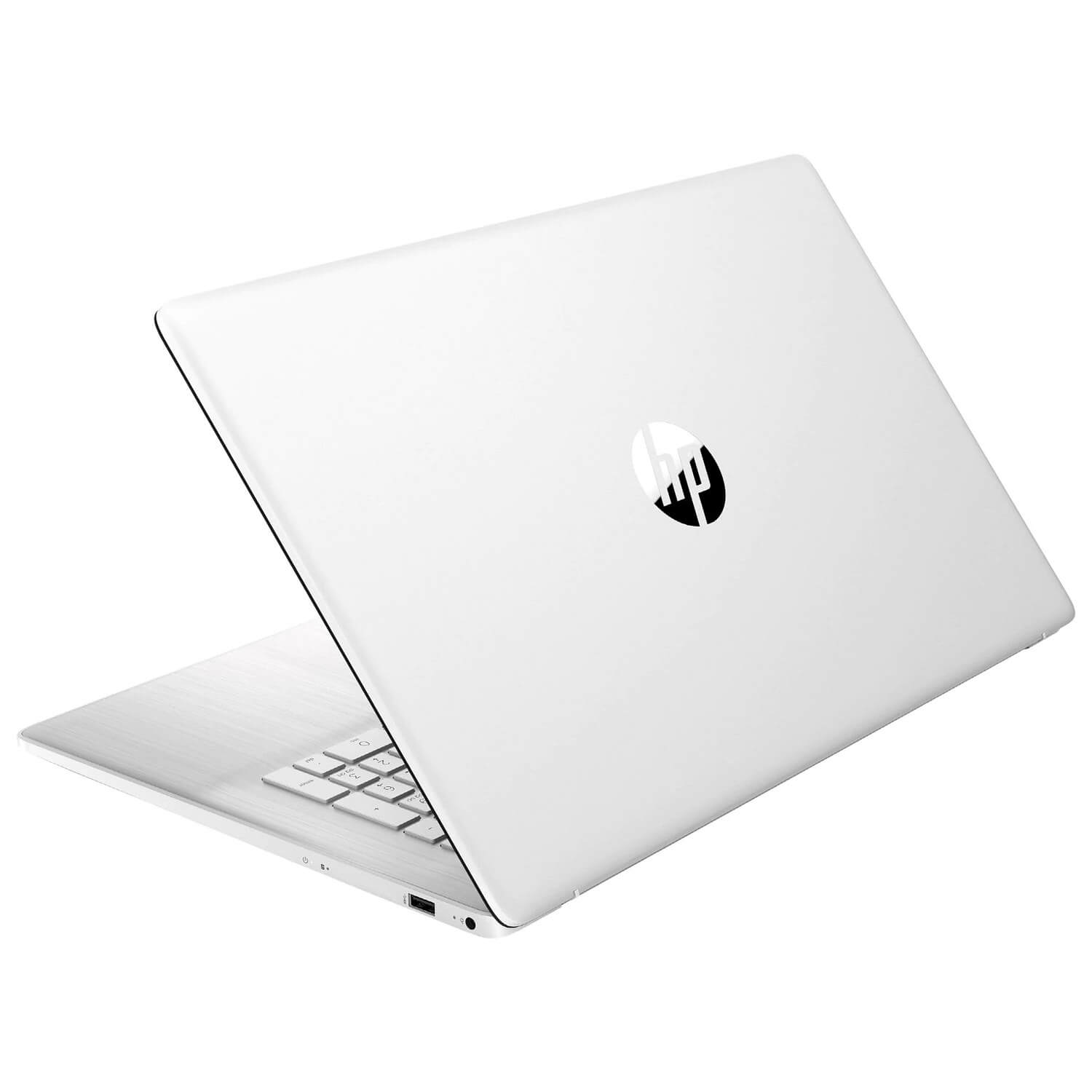 HP 17 Notebook in silber hinten ansicht